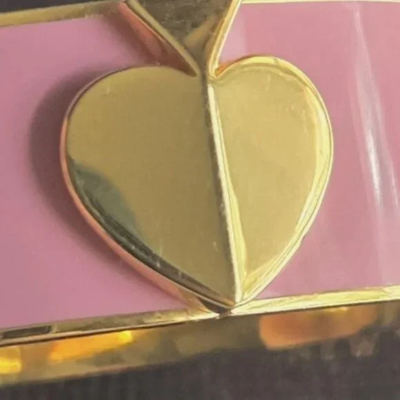 💕💕LOW START💕💕kate spade Pink and Gold Spade Accent Bangle Bracelet - Picture 3 of 8